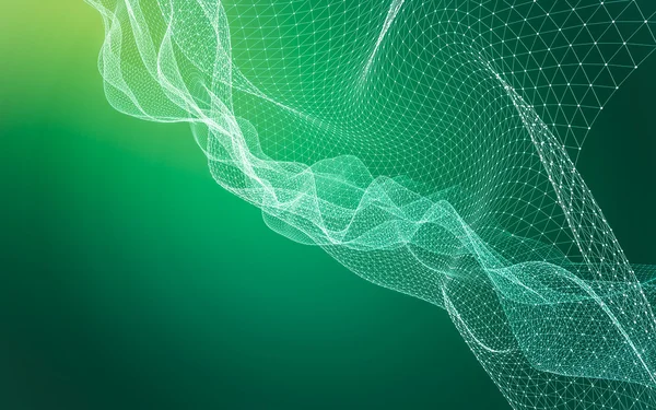 Çokgen alanı düşük Poli koyu arka plan, 3d render