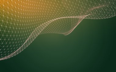 Çokgen alanı düşük Poli koyu arka plan, 3d render