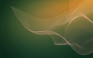 Çokgen alanı düşük Poli koyu arka plan, 3d render