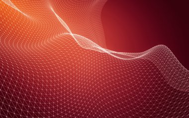 Çokgen alanı düşük Poli koyu arka plan, 3d render