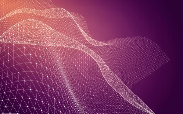 Çokgen alanı düşük Poli koyu arka plan, 3d render