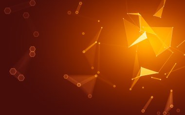 Çokgen alanı düşük Poli koyu arka plan, 3d render