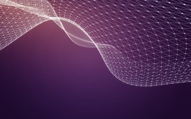 Çokgen alanı düşük Poli koyu arka plan, 3d render