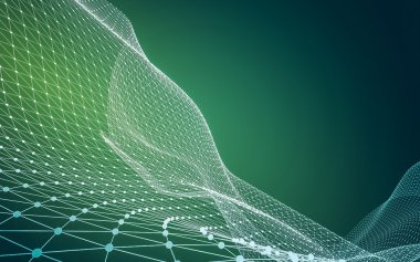 Çokgen alanı düşük Poli koyu arka plan, 3d render