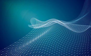 Çokgen alanı düşük Poli koyu arka plan, 3d render