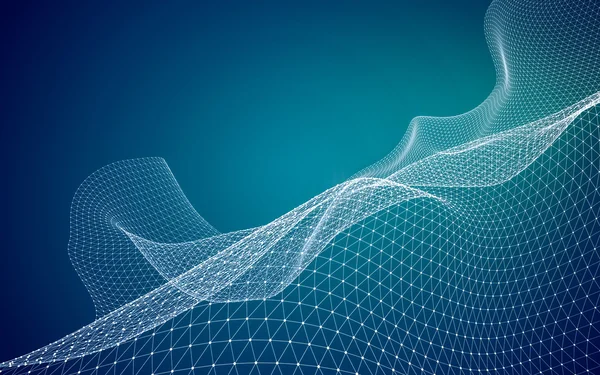 Çokgen alanı düşük Poli koyu arka plan, 3d render