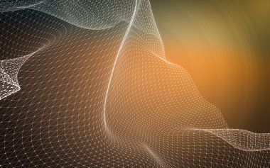 Çokgen alanı düşük Poli koyu arka plan, 3d render