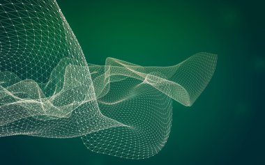 Çokgen alanı düşük Poli koyu arka plan, 3d render