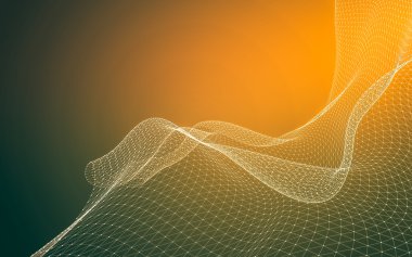 Çokgen alanı düşük Poli koyu arka plan, 3d render