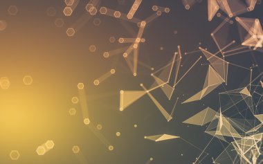 Çokgen alanı düşük Poli koyu arka plan, 3d render