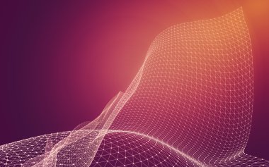 Çokgen alanı düşük Poli koyu arka plan, 3d render