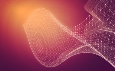 Çokgen alanı düşük Poli koyu arka plan, 3d render