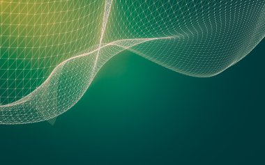 Çokgen alanı düşük Poli koyu arka plan, 3d render