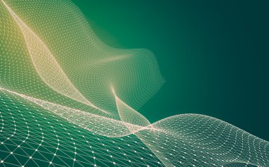 Çokgen alanı düşük Poli koyu arka plan, 3d render