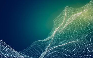 Çokgen alanı düşük Poli koyu arka plan, 3d render