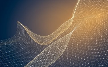 Çokgen alanı düşük Poli koyu arka plan, 3d render