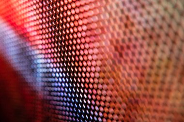 Yakın plan LED bulanık ekran. LED yumuşak odak arkaplanı. Tasarım için soyut arkaplan ideali.