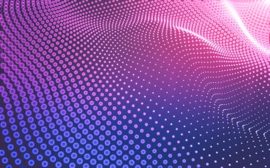 Soyut arkaplan. Çokgen şekilli molekül teknolojisi, noktaları ve çizgileri birleştiriyor. Bağlantı yapısı. Büyük veri görselleştirmesi.