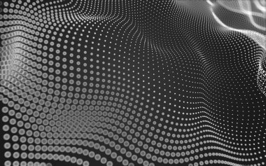 Soyut arkaplan. Çokgen şekilli molekül teknolojisi, noktaları ve çizgileri birleştiriyor. Bağlantı yapısı. Büyük veri görselleştirmesi. 