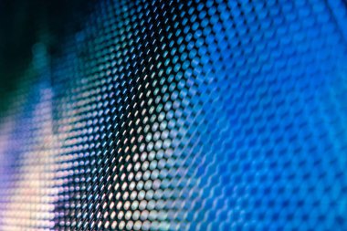 Yakın plan LED bulanık ekran. LED yumuşak odak arkaplanı. Tasarım için soyut arkaplan ideali.