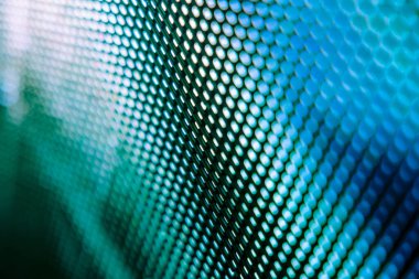 Yakın plan LED bulanık ekran. LED yumuşak odak arkaplanı. Tasarım için soyut arkaplan ideali.