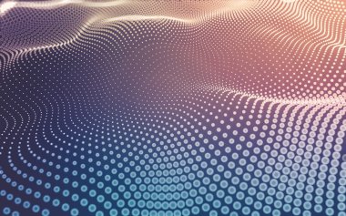 Soyut arkaplan. Çokgen şekilli molekül teknolojisi, noktaları ve çizgileri birleştiriyor. Bağlantı yapısı. Büyük veri görselleştirmesi.