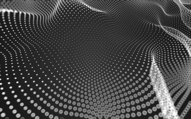 Soyut arkaplan. Çokgen şekilli molekül teknolojisi, noktaları ve çizgileri birleştiriyor. Bağlantı yapısı. Büyük veri görselleştirmesi. 