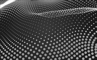 Soyut arkaplan. Çokgen şekilli molekül teknolojisi, noktaları ve çizgileri birleştiriyor. Bağlantı yapısı. Büyük veri görselleştirmesi. 