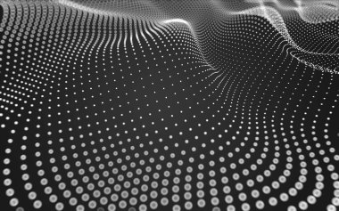 Soyut arkaplan. Çokgen şekilli molekül teknolojisi, noktaları ve çizgileri birleştiriyor. Bağlantı yapısı. Büyük veri görselleştirmesi. 