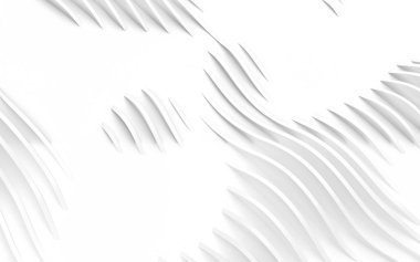 Soyut Eğri Şekiller. Beyaz Dairesel Arkaplan. Soyut arkaplan. 3d illüstrasyon