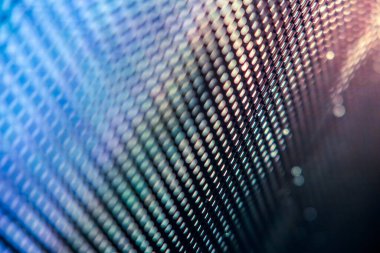 Yakın plan LED bulanık ekran. LED yumuşak odak arkaplanı. Tasarım için soyut arkaplan ideali.