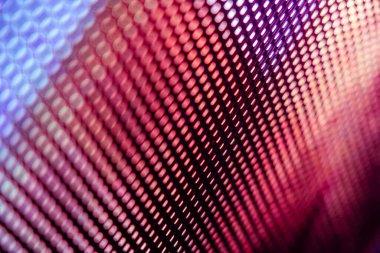 Yakın plan LED bulanık ekran. LED yumuşak odak arkaplanı. Tasarım için soyut arkaplan ideali.