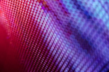 Yakın plan LED bulanık ekran. LED yumuşak odak arkaplanı. Tasarım için soyut arkaplan ideali.