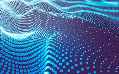 Soyut arkaplan. Çokgen şekilli molekül teknolojisi, noktaları ve çizgileri birleştiriyor. Bağlantı yapısı. Büyük veri görselleştirmesi.