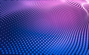 Soyut arkaplan. Çokgen şekilli molekül teknolojisi, noktaları ve çizgileri birleştiriyor. Bağlantı yapısı. Büyük veri görselleştirmesi.