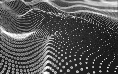 Soyut arkaplan. Çokgen şekilli molekül teknolojisi, noktaları ve çizgileri birleştiriyor. Bağlantı yapısı. Büyük veri görselleştirmesi. 