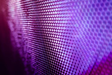 Yakın plan LED bulanık ekran. LED yumuşak odak arkaplanı. Tasarım için soyut arkaplan ideali.