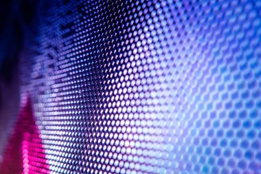 Yakın plan LED bulanık ekran. LED yumuşak odak arkaplanı. Tasarım için soyut arkaplan ideali.