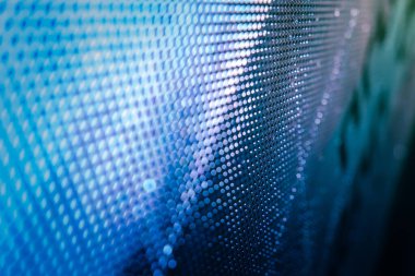 Yakın plan LED bulanık ekran. LED yumuşak odak arkaplanı. Tasarım için soyut arkaplan ideali.