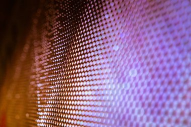 Yakın plan LED bulanık ekran. LED yumuşak odak arkaplanı. Tasarım için soyut arkaplan ideali.