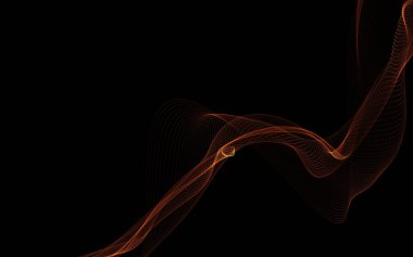 Parlayan soyut dalgalar ve soyut arkaplan ile koyu soyut arkaplan