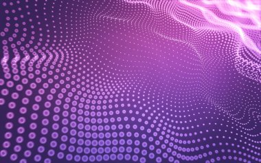 Soyut arkaplan. Çokgen şekilli molekül teknolojisi, noktaları ve çizgileri birleştiriyor. Bağlantı yapısı. Büyük veri görselleştirmesi.