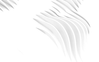 Soyut Eğri Şekiller. Beyaz Dairesel Arkaplan. Soyut arkaplan. 3d illüstrasyon