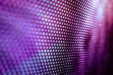 Yakın plan LED bulanık ekran. LED yumuşak odak arkaplanı. Tasarım için soyut arkaplan ideali.