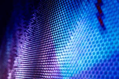 Yakın plan LED bulanık ekran. LED yumuşak odak arkaplanı. Tasarım için soyut arkaplan ideali.