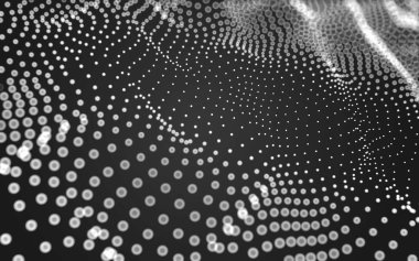 Soyut arkaplan. Çokgen şekilli molekül teknolojisi, noktaları ve çizgileri birleştiriyor. Bağlantı yapısı. Büyük veri görselleştirmesi. 