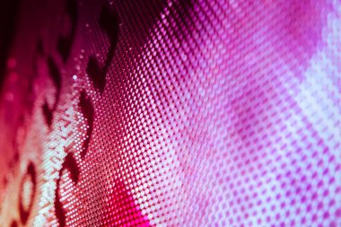 Yakın plan LED bulanık ekran. LED yumuşak odak arkaplanı. Tasarım için soyut arkaplan ideali.