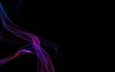 Parlayan soyut dalgalar ve soyut arkaplan ile koyu soyut arkaplan