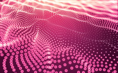 Soyut arkaplan. Çokgen şekilli molekül teknolojisi, noktaları ve çizgileri birleştiriyor. Bağlantı yapısı. Büyük veri görselleştirmesi.