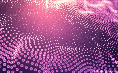 Soyut arkaplan. Çokgen şekilli molekül teknolojisi, noktaları ve çizgileri birleştiriyor. Bağlantı yapısı. Büyük veri görselleştirmesi.